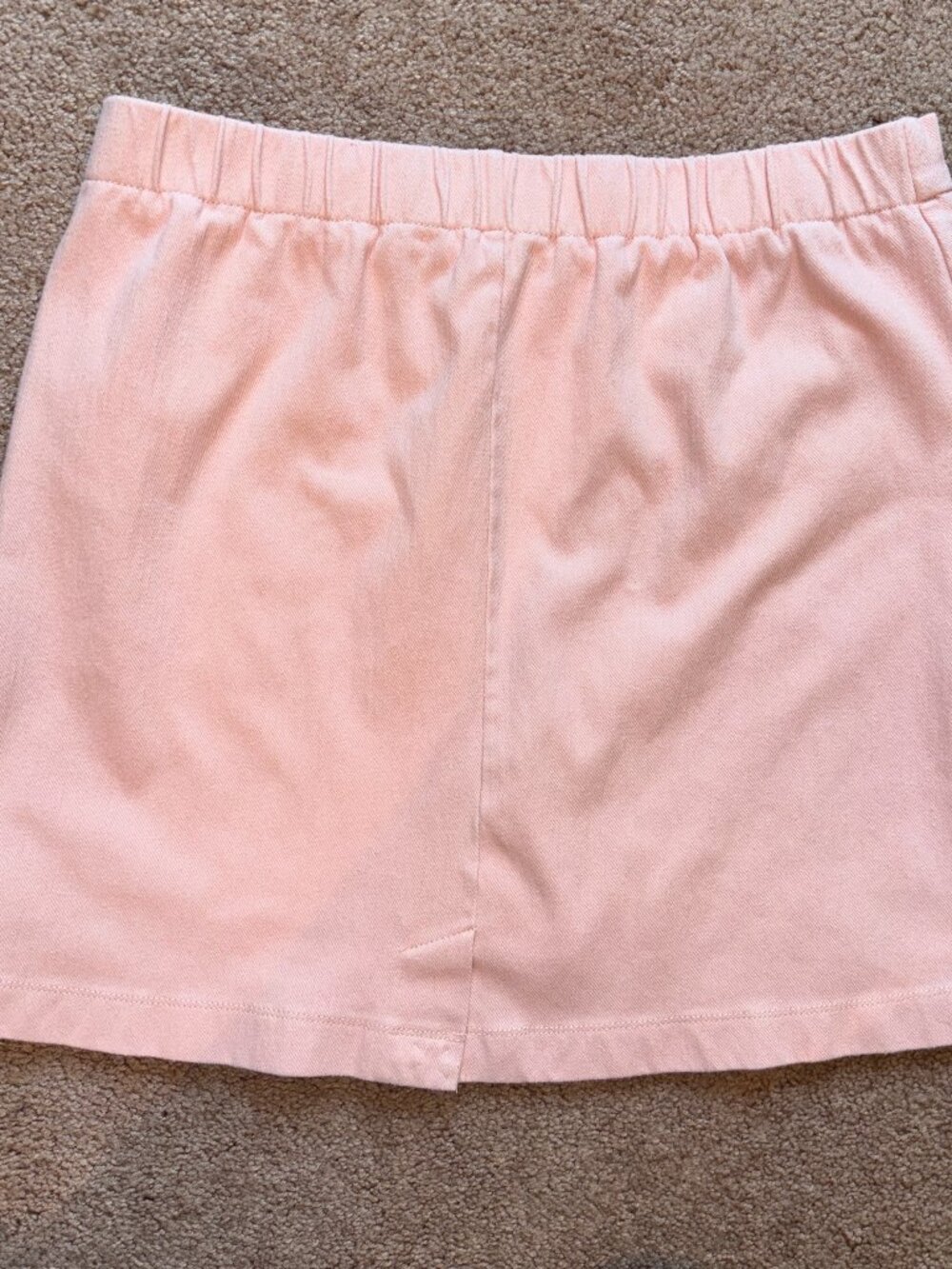 Light Pink Knit Denim Skort by Isaac Mizrahi M but fits L - Picture 4 of 7